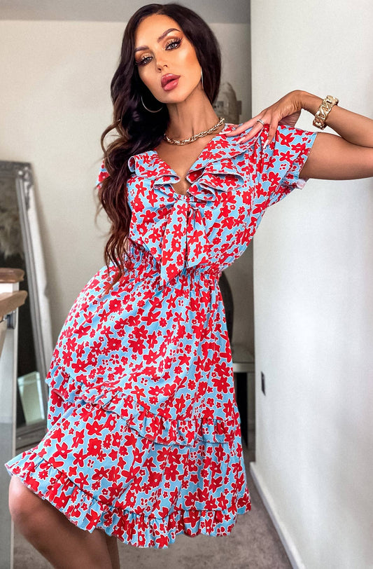 Floral tired dress