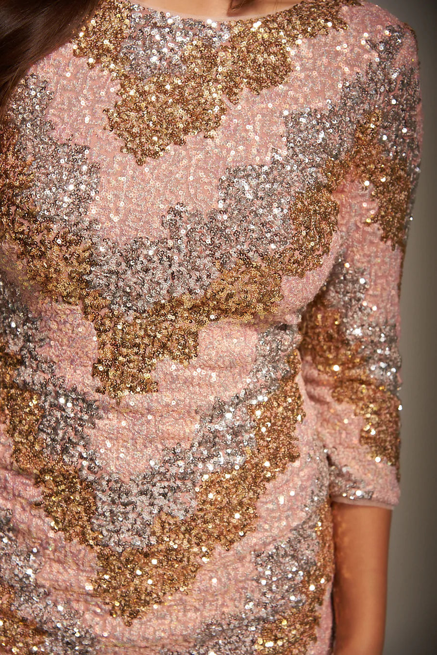 Paris Sequin Dress in Pink