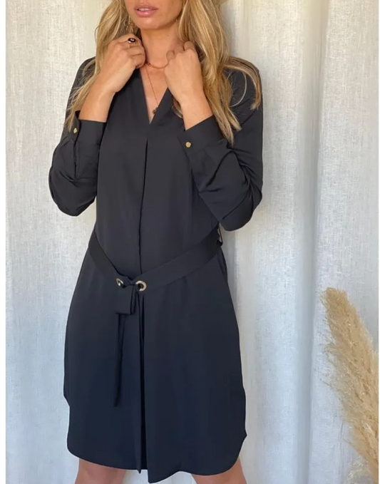 Shirt Dress in Black